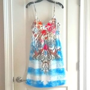S Twelve Dress Tattoo Print Beading Large